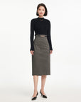 EP YAYING Wool Fit Long-seleves Sweater Top