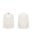 YAYING Ruffle-collar Silk Blouse