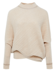YAYING Cashmere Batwing Sleeves Twilled Sweater
