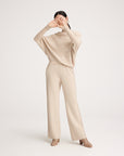 YAYING Cashmere Batwing Sleeves Twilled Sweater