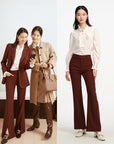 EP YAYING Bootcut Slit-hem Pants