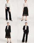 YAYING Ruffle-collar Silk Blouse