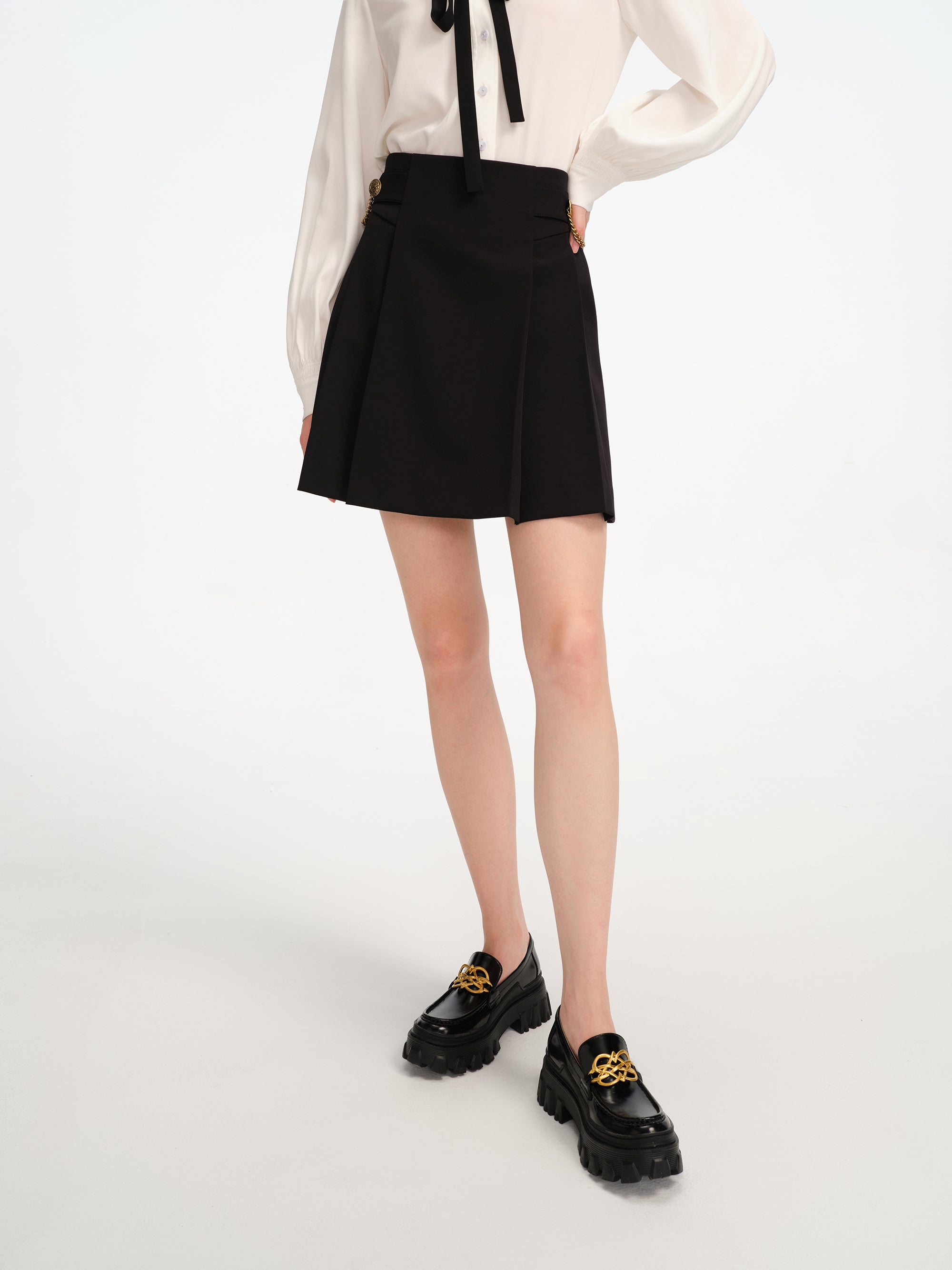 EP YAYING A-Shaped Pleated Mimiskirt