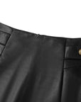 EP YAYING Sheepskin Pleated Mini Skirt