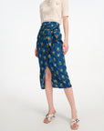 EP YAYING Flora Print Midi Wrap Skirt