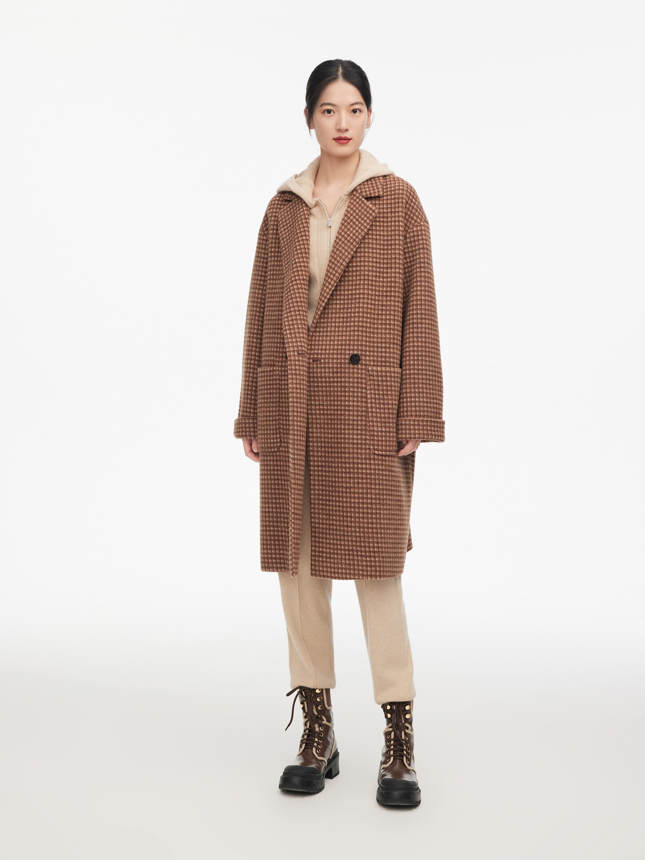 EP YAYING Non-dyeing Cashmere Hoodie