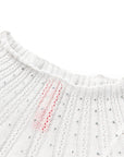 YAYING Bead Embellished Crop Knit Top