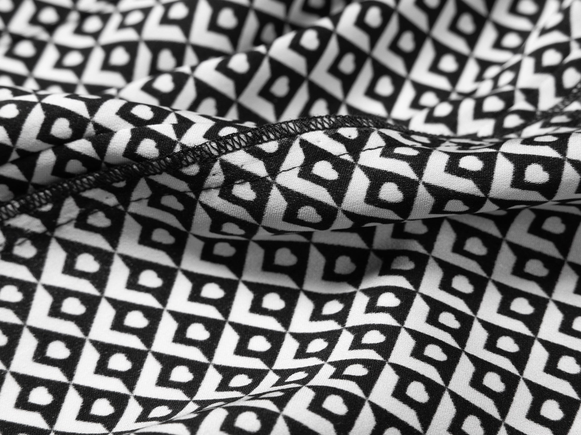EP YAYING Geometric Hearts Print Blouse