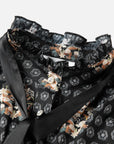 EP YAYING Bow High-Neck Printed Shirt