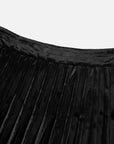 EP YAYING Velvet Pleated Midi Skirt