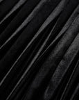 EP YAYING Velvet Pleated Midi Skirt
