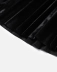 EP YAYING Velvet Pleated Midi Skirt