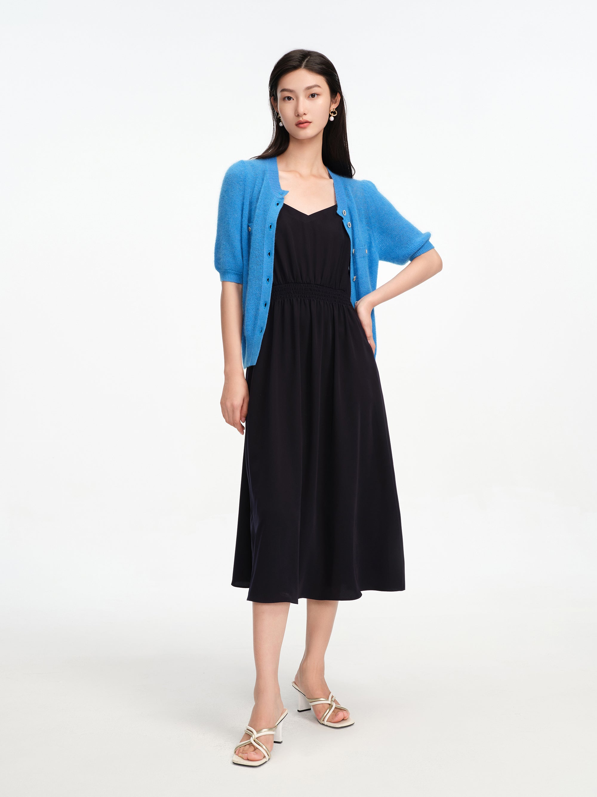 EP YAYING Short-seleves Knit Cardigan