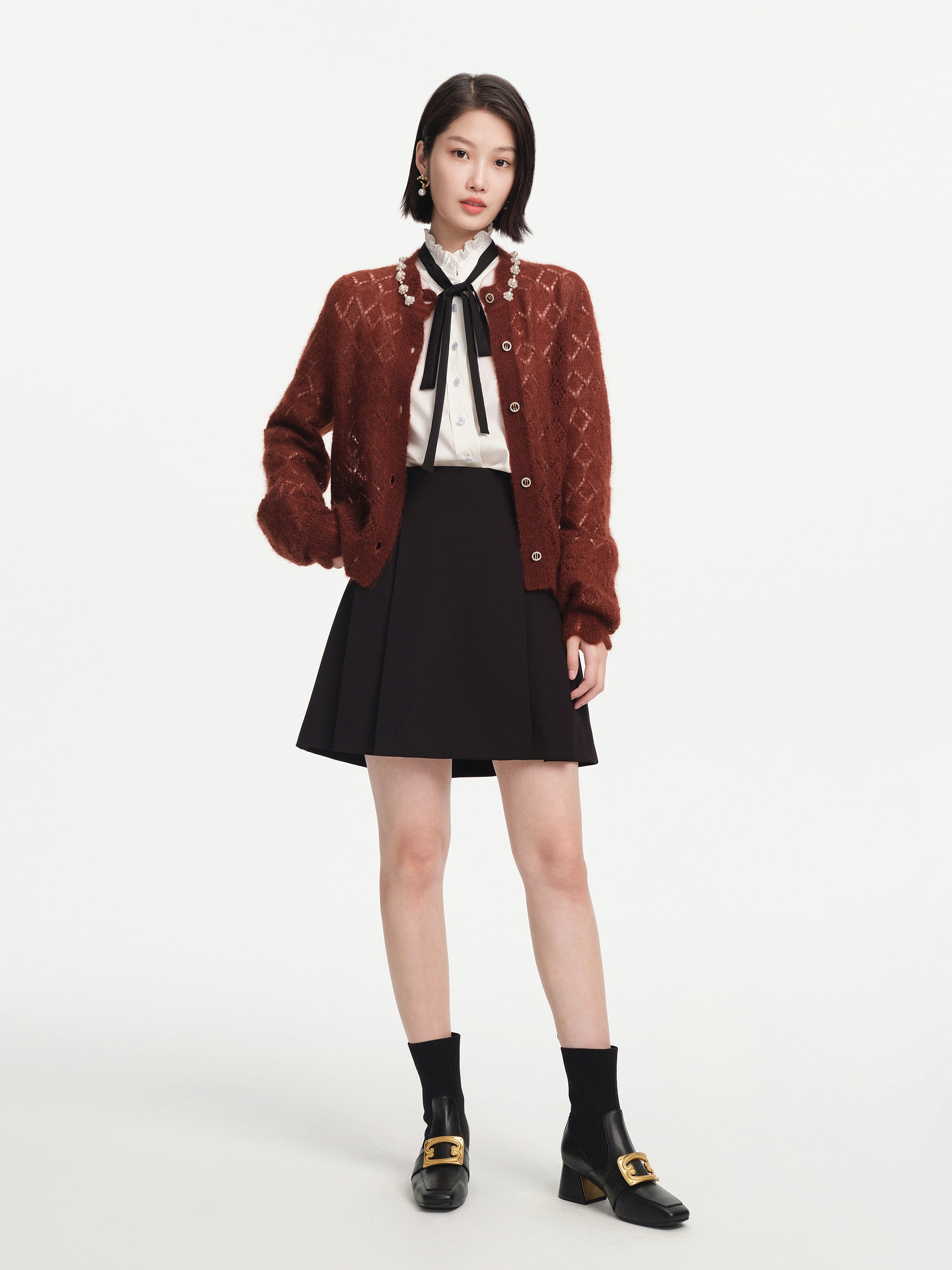 EP YAYING A-Shaped Pleated Mimiskirt