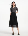 EP YAYING Wool V-neck Fit Sweater Top