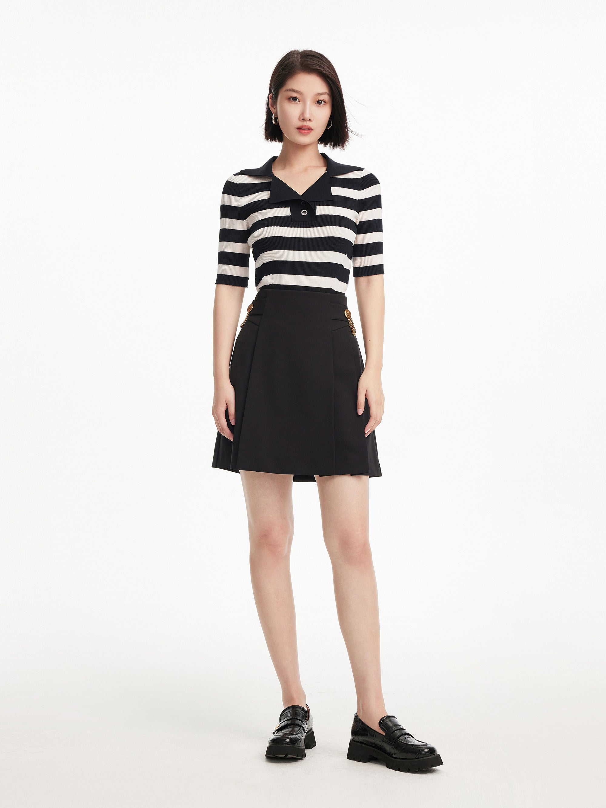 EP YAYING A-Shaped Pleated Mimiskirt