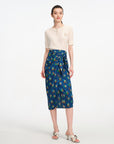 EP YAYING Flora Print Midi Wrap Skirt