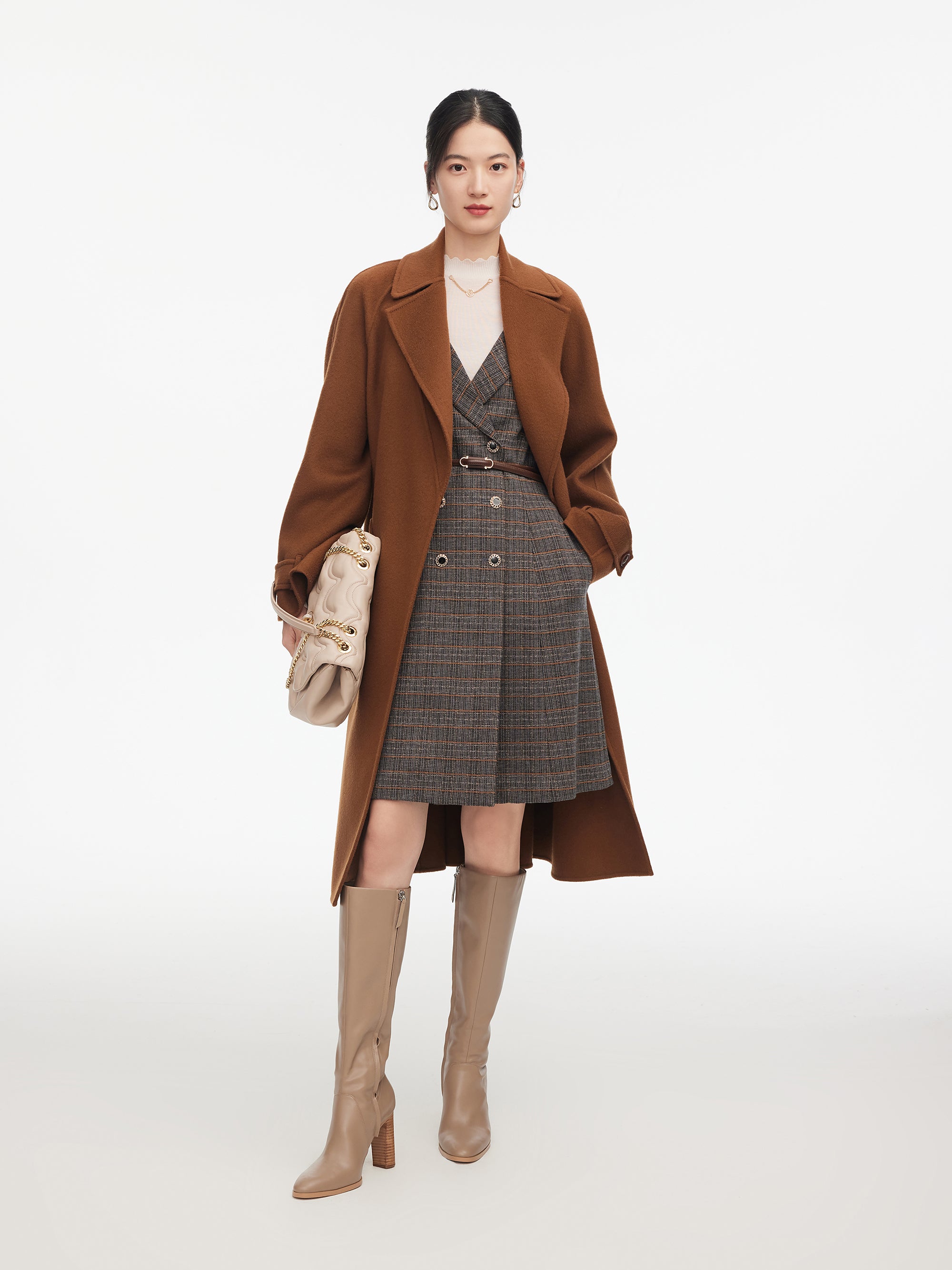 EP YAYING Wool Fit Long-seleves Sweater Top