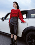 EP YAYING Metal Buckle Boots In Leather