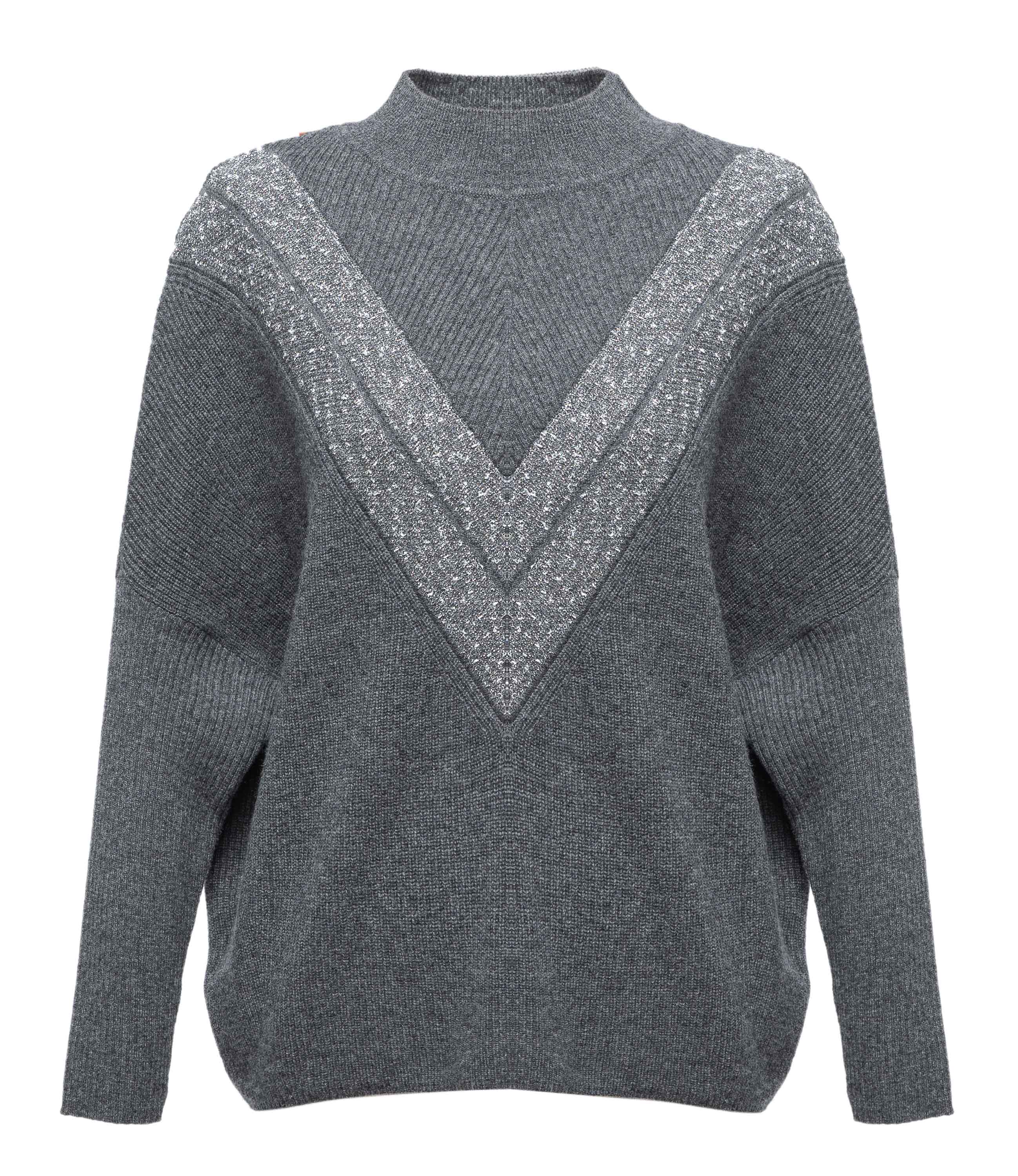 YAYING Turtleneck Sweater With Patterned Knit