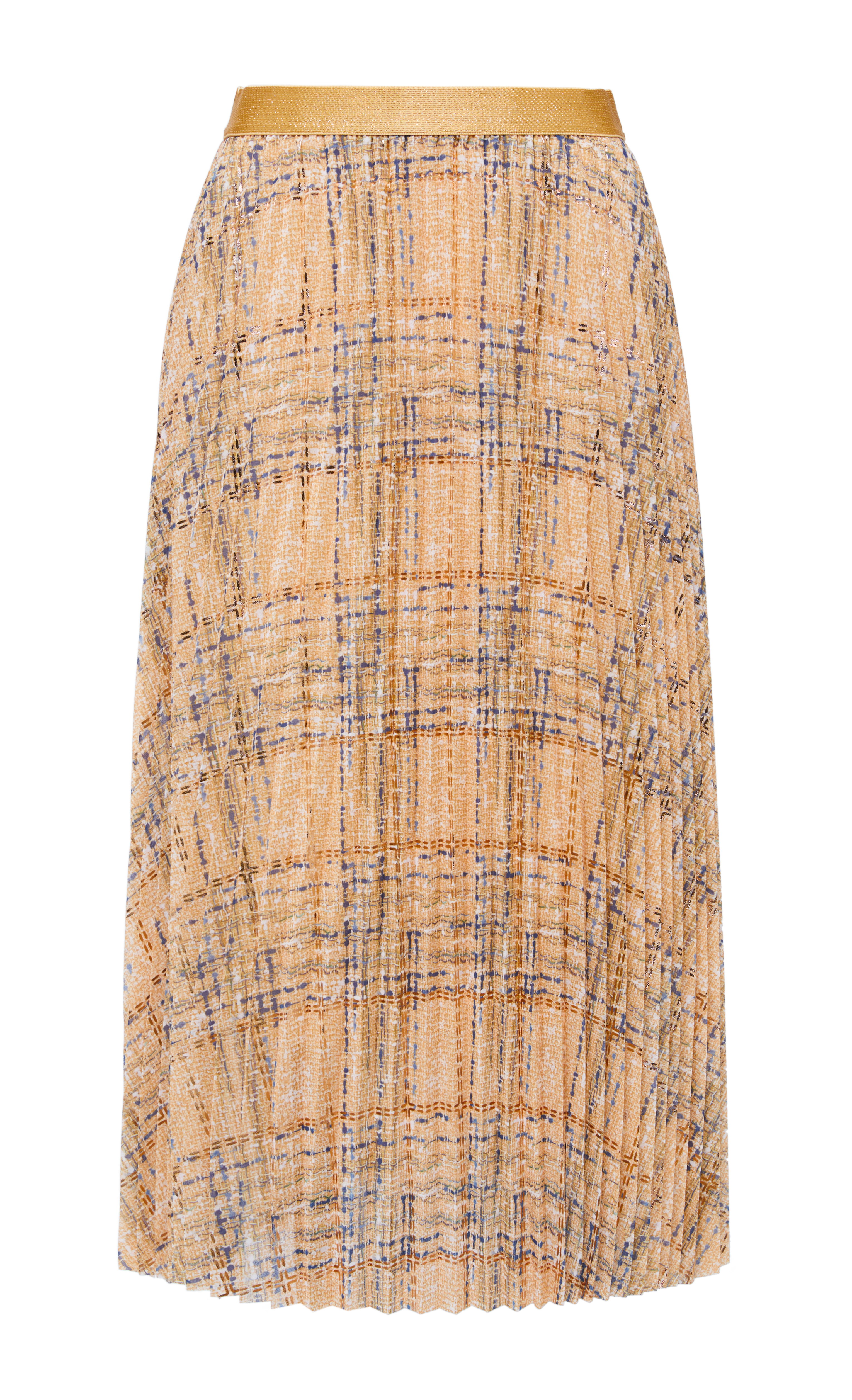 YAYING Fancy Tweed Print Pleated Skirt