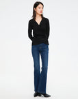 EP YAYING Black V-neck Top